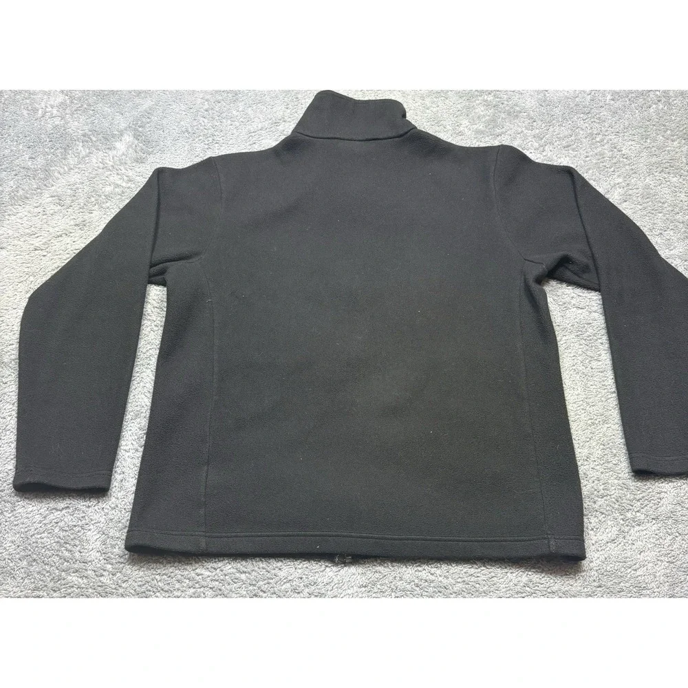 The North Face Jacket Mens‎ L Black Fleece Lightweight Full Zip Outdoor *SPOTS